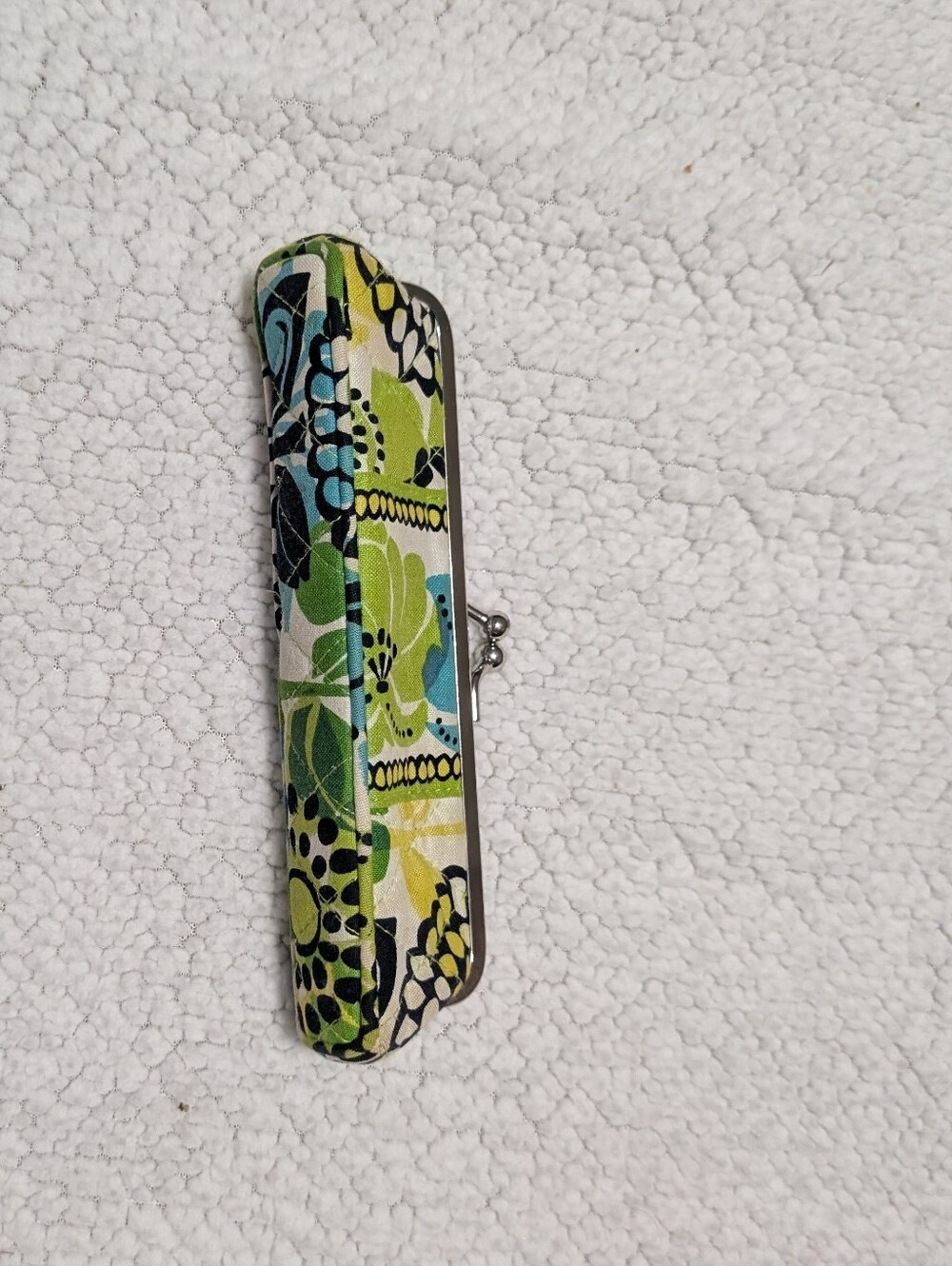 Vera Bradley kisslock coin purse features a vibrant "Lime's Up" floral pattern.